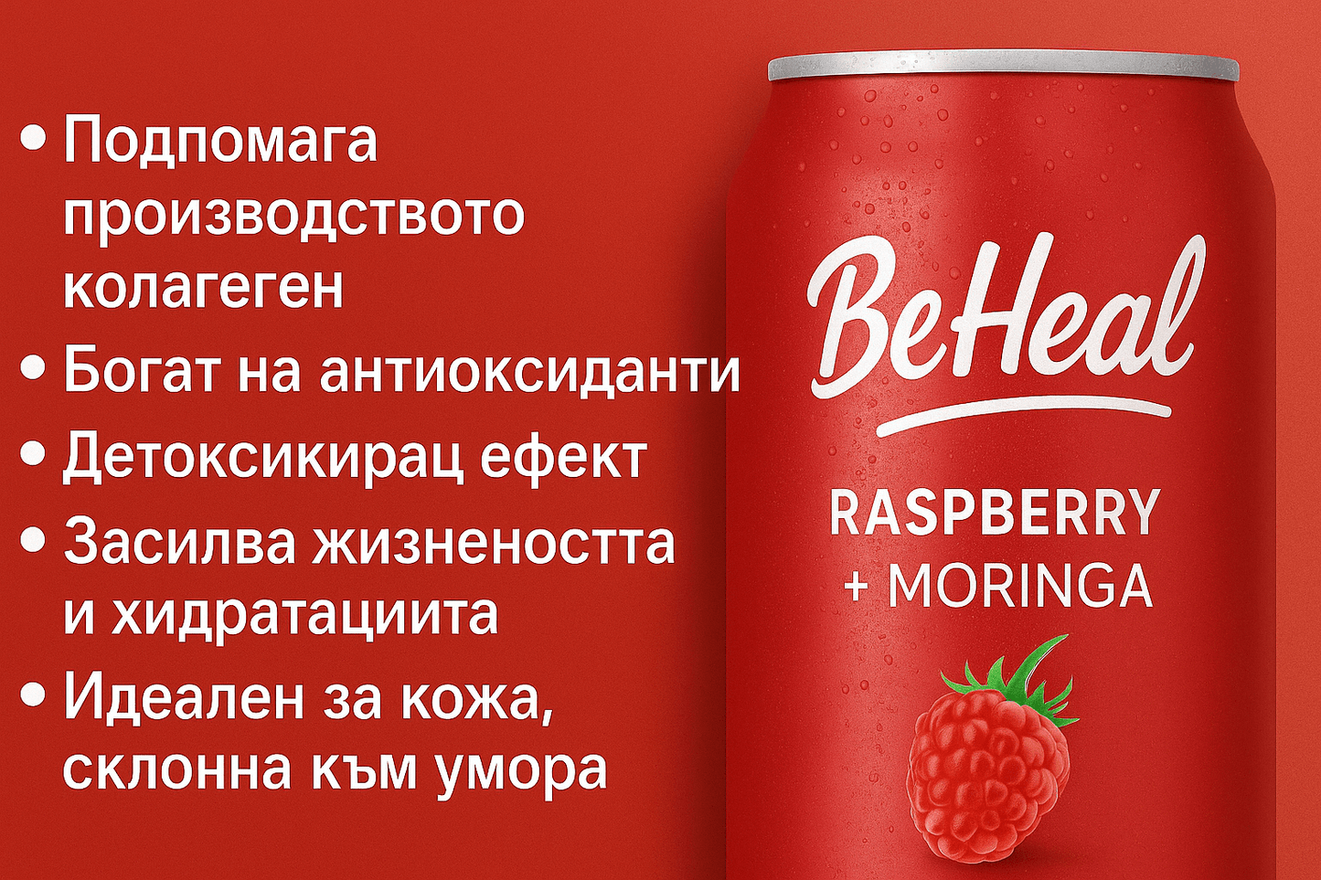 Малина и Моринга x 12 - Течни Супер Храни Beheal